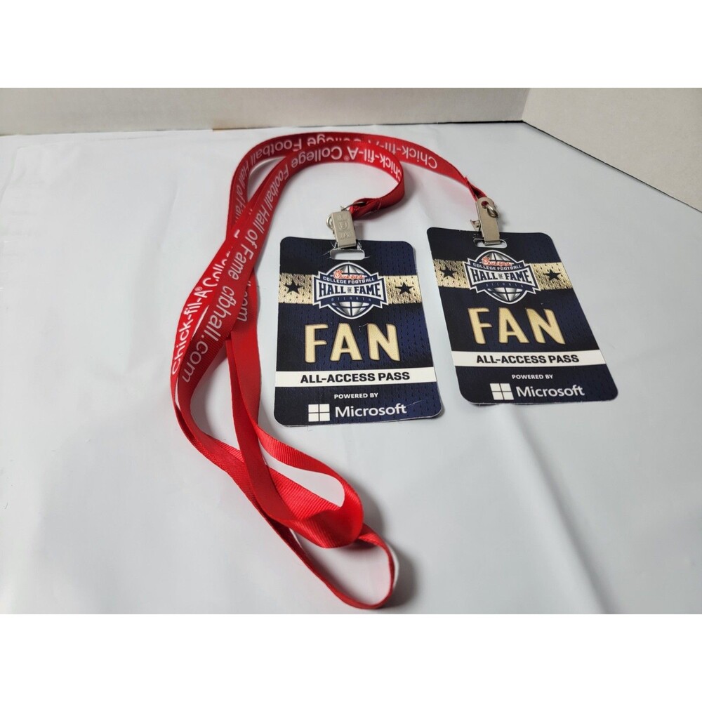 Chick-fil-A College Football Hall of Fame Fan All-Access Pass Lanyards